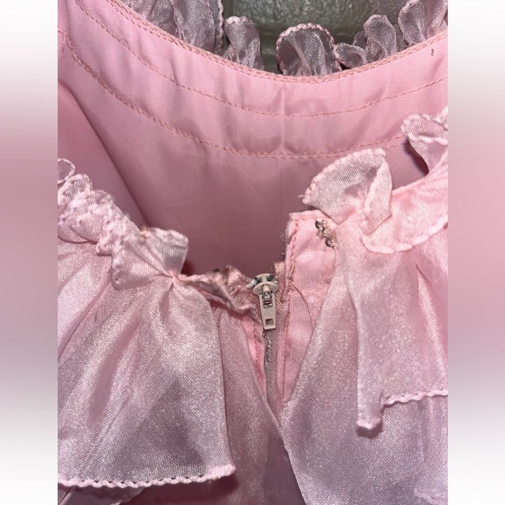 Vintage 1950s-1960s Era Mike Benet Dress Pink Ballgown 6 - Picture 10 of 14
